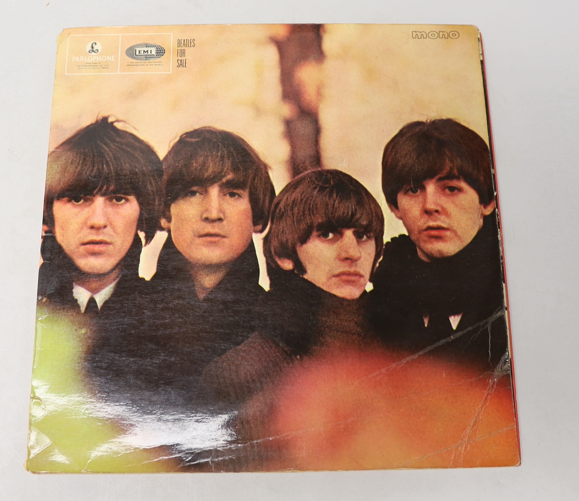 A collection of five Beatles LP’s to include top opening White Album